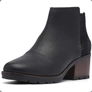 Sorel Cate NL3383 Women's Black‎ Ankle Boots Cut Out
